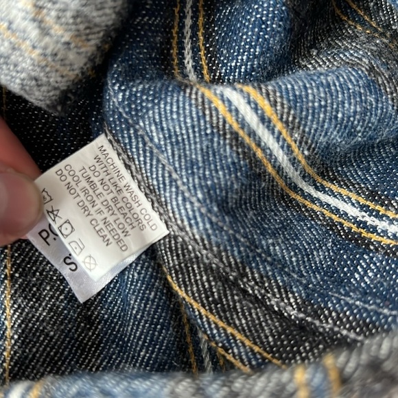Carbon2Cobalt One Pocket Grey Blue Plaid Flannel Button Down Shirt - Picture 8 of 8